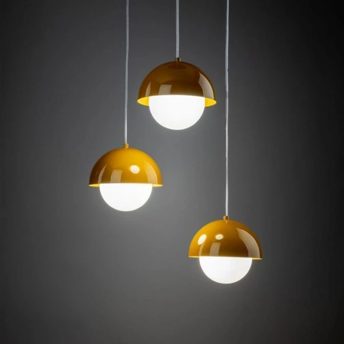 Lampa wisząca nowoczesna o intensywnym kolorze 3 klosze BONO OCHRA 3 10266 TK Lighting - obrazek 2
