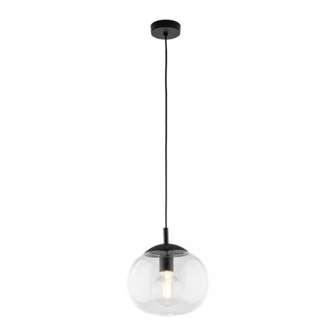 Lampa wisząca szklana kulista VIBE czarna 1xE27 4816 TK Lighting - obrazek 3