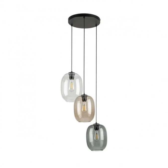 Lampa wisząca trzy kolory kloszy ELIO 5973 3xE27 szklane klosze TK Lighting - obrazek 3