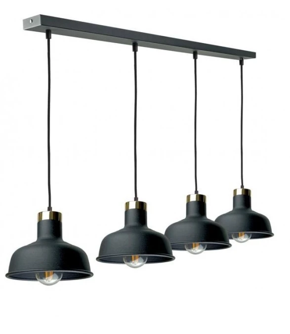 Lampa wisząca nowoczesna 4xE27 HEBE BLACK - obrazek 1