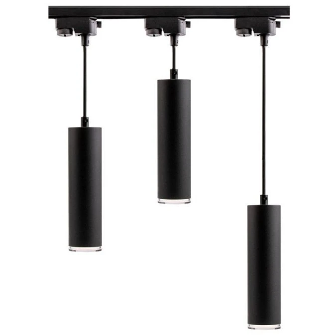 Lampa Sufitowa LUMILED Szynoprzewód Szyna Zwis Reflektor Szynowy GU10 LED ADERO Czarny 3 Lata Gwarancji - obrazek 3