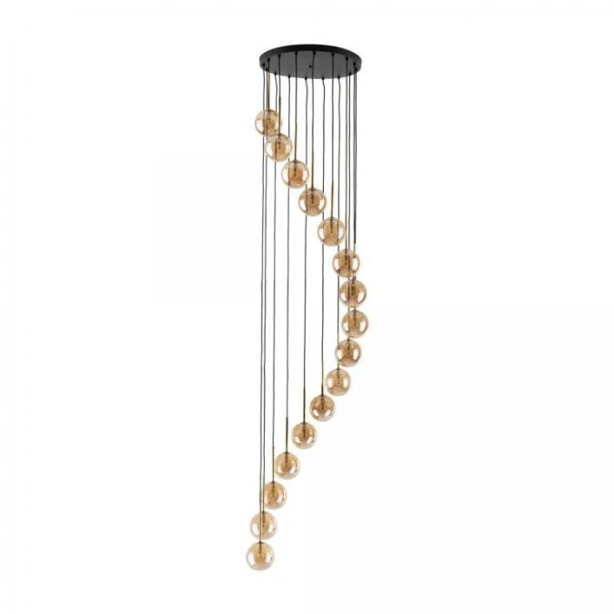 Lampa wisząca kaskadowa 16 kloszy AURORA Czarny / złoty 16xG9 6023 TK Lighting - obrazek 2