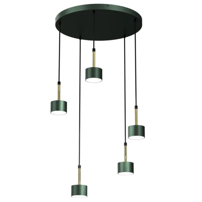 Lampa wisząca ARENA GREEN/GOLD 5xGX53 MLP7769 Milagro - obrazek 1