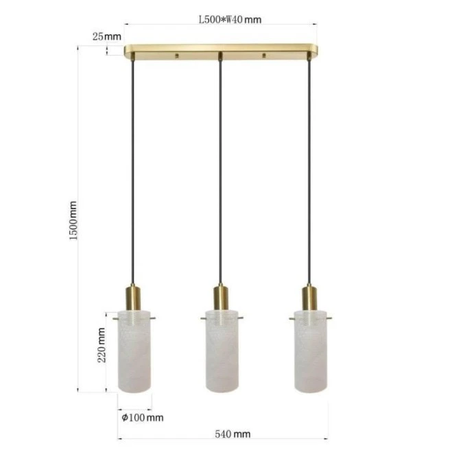 Lampa wisząca Tirana 3xE27 linia biała LP‑945/3L WH Light Prestige - obrazek 2