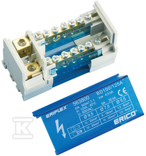 Blok dystrybucyjny dwupolowy BD100/125A 563800 - obrazek 1