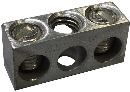 Listwa uziemiająca 2 podłączenia cynowane aluminium 568710 - obrazek 1