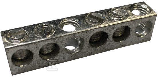 Listwa uziemiająca 4 podłączenia cynowane aluminium 568711 - obrazek 1