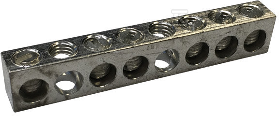 Listwa uziemiająca 6 podłączeń cynowane aluminium 568712 - obrazek 1
