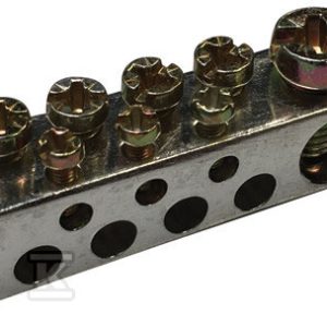 Listwa uziemiająca podwójne 8 podłączeń cynowane aluminium 568716 Listwa uziemiająca podwójne 8 podłączeń cynowane aluminium 568716