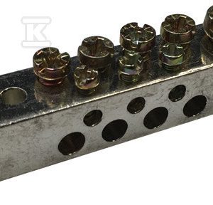 Listwa uziemiająca podwójne 10 podłączeń cynowane aluminium 568717 Listwa uziemiająca podwójne 10 podłączeń cynowane aluminium 568717