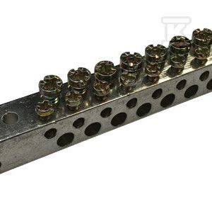 Listwa uziemiająca podwójne 20 podłączeń cynowane aluminium 568719 Listwa uziemiająca podwójne 20 podłączeń cynowane aluminium 568719