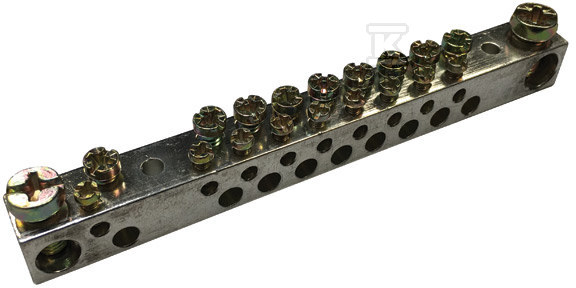 Listwa uziemiająca podwójne 20 podłączeń cynowane aluminium 568719 - obrazek 1