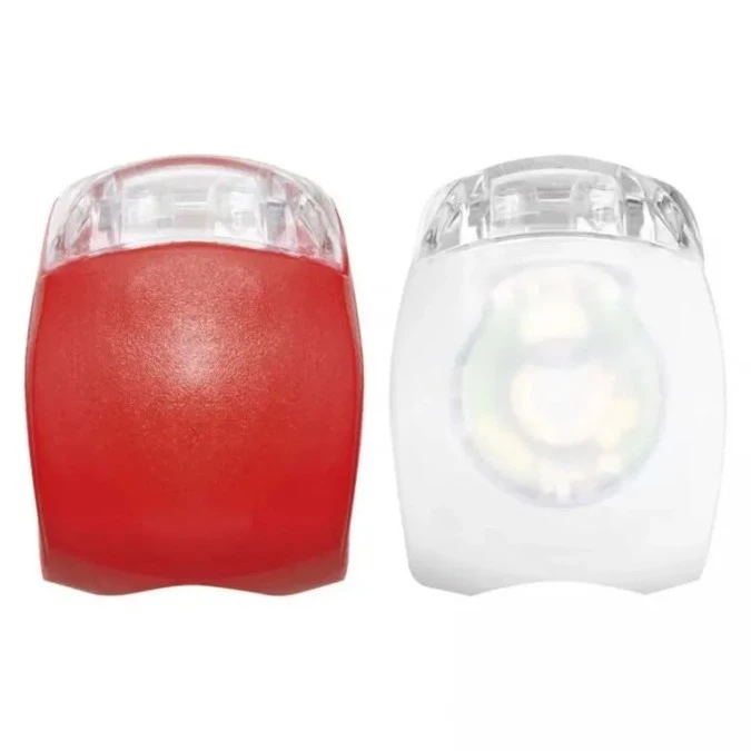 Lampa rowerowa, komplet przód + tył 10 lm 2× CR2032 P3921 - obrazek 2