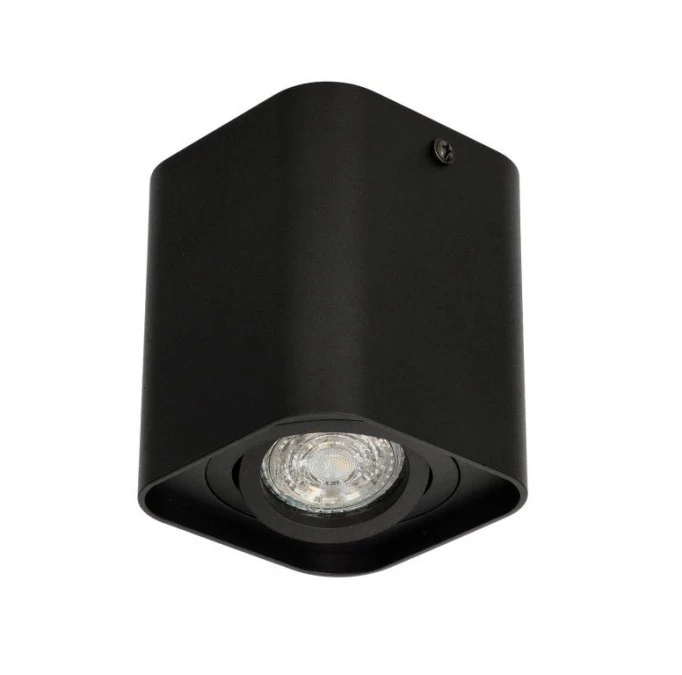 Lampa sufitowa HARYS K natynkowa oprawa punktowa nowoczesna TUBA kwadratowa GU10 czarna MK MEGAKABEL - obrazek 3