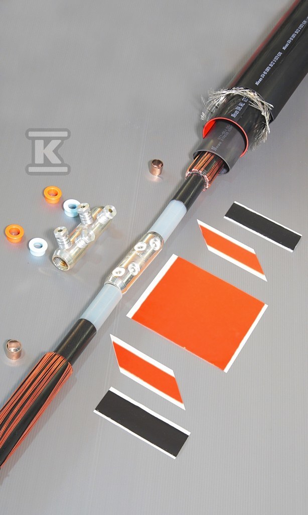 Mufa przelotowa termokurczliwa z złączką śrubową 24JTS1.M70-240rs 12/20kV zakres 70-240mm2 24JTS1.M70-240RS - obrazek 1