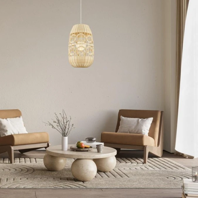 Lampa wisząca ARONA NATURAL 1xE14 fi 400 ML0353 Milagro - obrazek 3