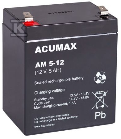 Akumulator ACUMAX AM 5-12 T2 T/AK-12005/0105-T2