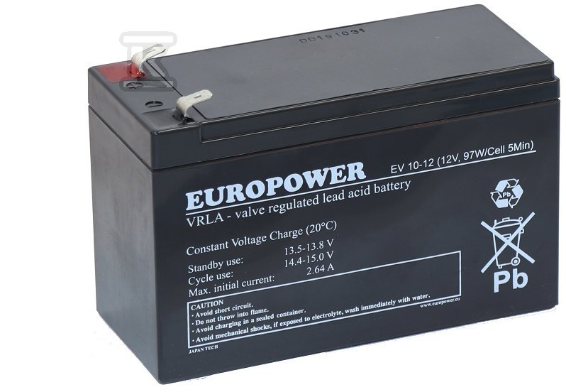 Akumulator EUROPOWER 12V 10Ah [EV] T/AK-12010/0006-TX