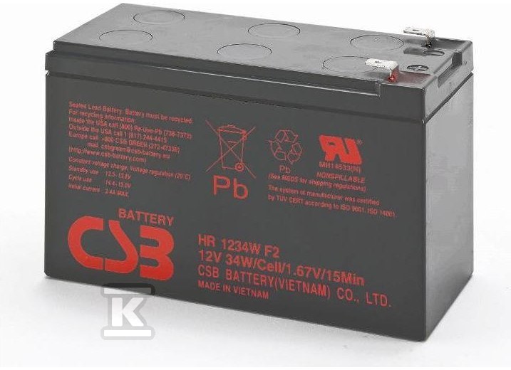Akumulator CSB HR 1234WF2 [9Ah] T/AK-12009/0805-T2