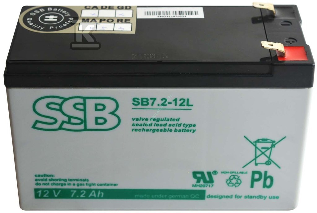 Akumulator SSB SBL 7.2-12L T/AK-12007/0710-TX