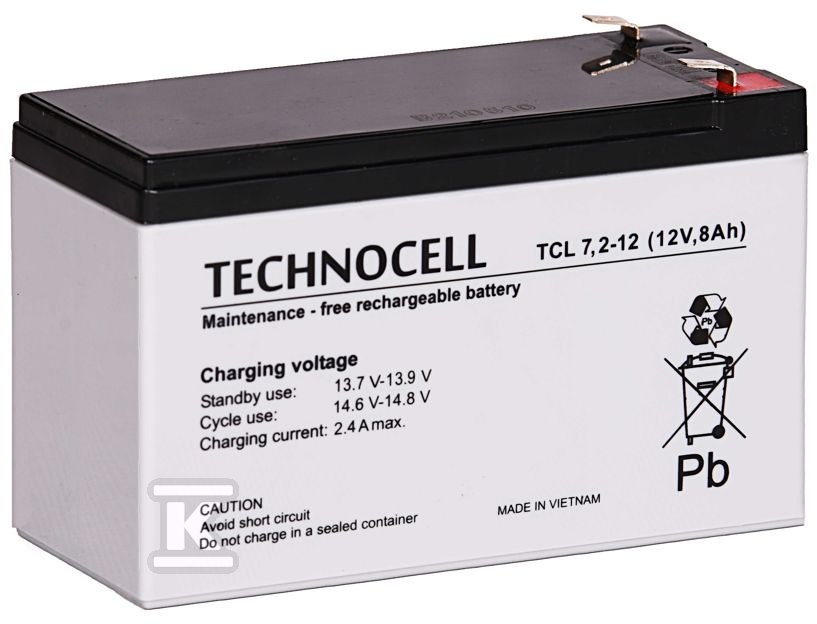 Akumulator TECHNOCELL TCL 7,2-12 T/AK-12007/1310-T2