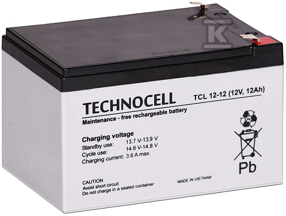 Akumulator TECHNOCELL TCL 12-12 T/AK-12012/1310-T2