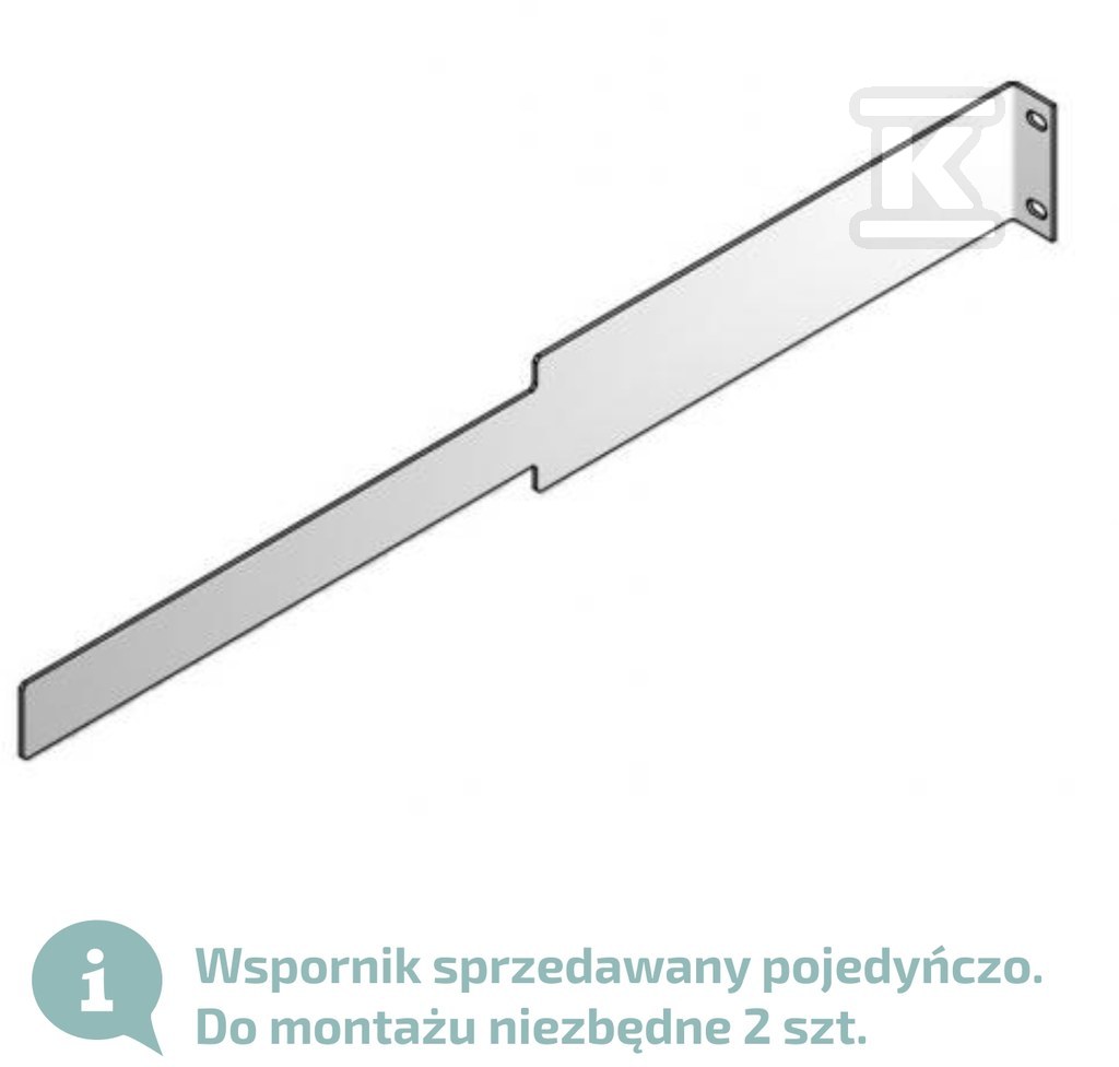 Zasilacz UPS Ever. WSPORNIK BOCZNY 19″ 2U 800mm (do SL 1200 19″) T/OP-ZALI-0001/00