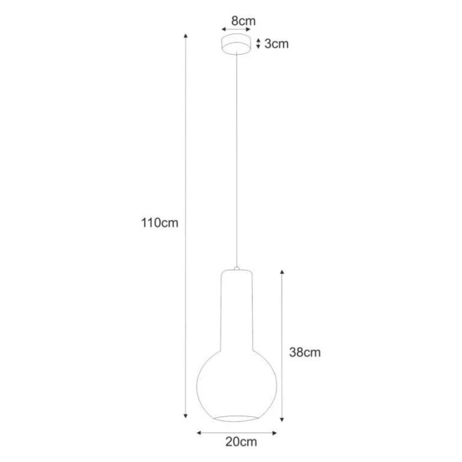 Lampa wisząca ARVI biała, druciana gruszka na E27, biało‑ złota K‑4525 Kaja Lighting - obrazek 2
