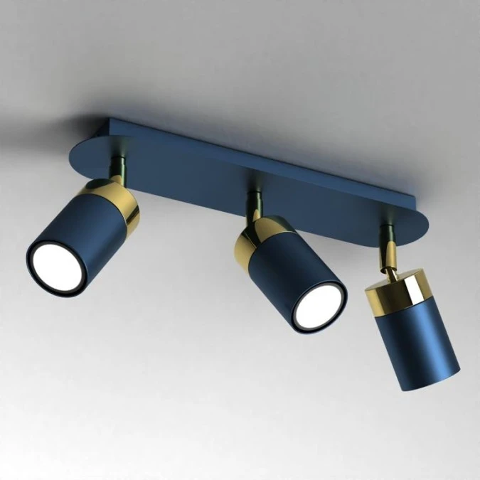 Lampa sufitowa JOKER NAVY BLUE/GOLD 3xGU10 MLP7724 Milagro - obrazek 2