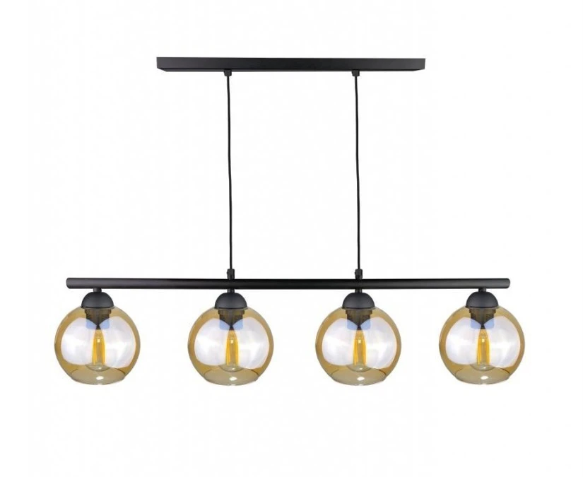 Lampa wisząca nowoczesna 4xE27 AMARUS BLACK LONG - obrazek 1