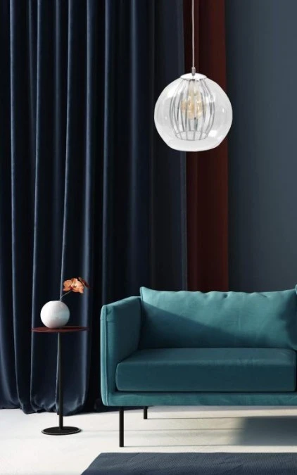 Lampa wisząca nowoczesna 1xE27 GLAMOUR SILVER - obrazek 2