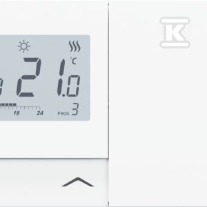 Regulator temperatury przewodowy ENGO E901 programowalny tygodniowy natynkowy, biały, 2xAA 932322911