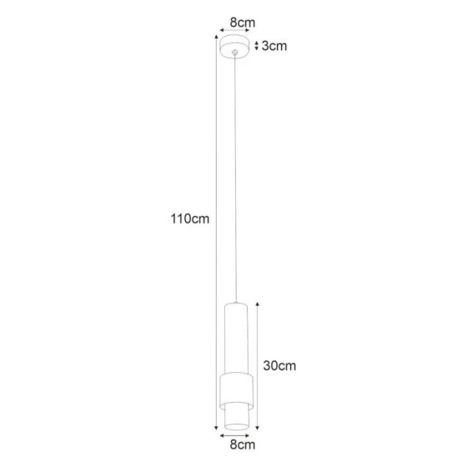 Lampa wisząca tuba NIKOS czarna w stylu industrialnym na GU10 K‑4713 Kaja Lighting - obrazek 3