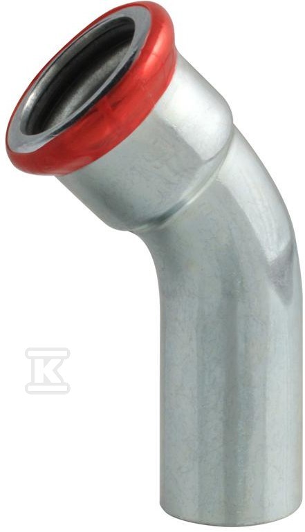 Kolano jednoliekichowe 45° zapras. 18×18 CARBON STEEL CZ1K45-18