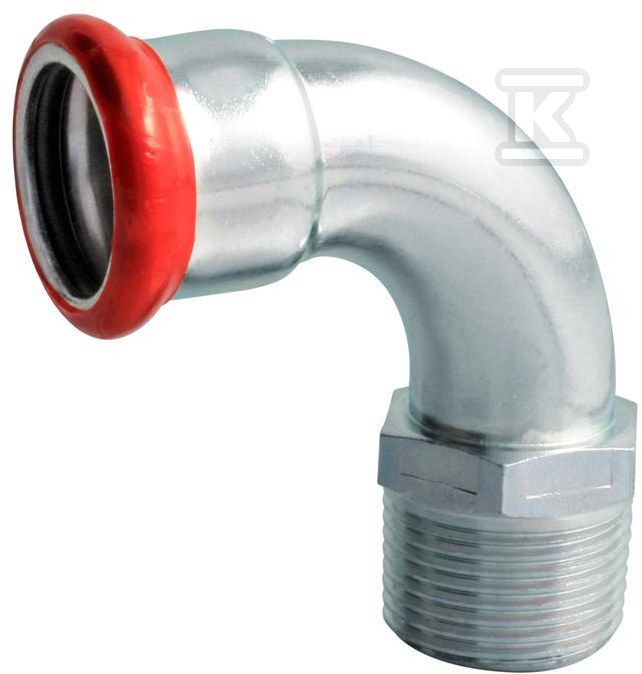 Kolano 90° końcówka zaprasowywana - GZ 15xR 3/8" CZKZ-1538 - obrazek 1