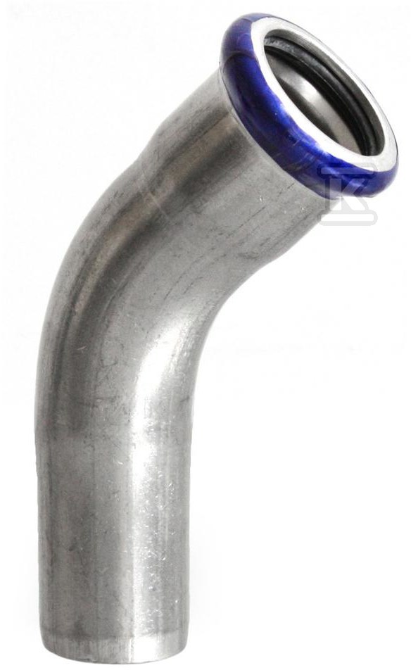 Kolano jednokielichowe 45° zapras. 15×15 INOX STEEL IZ1K45-15 - obrazek 1