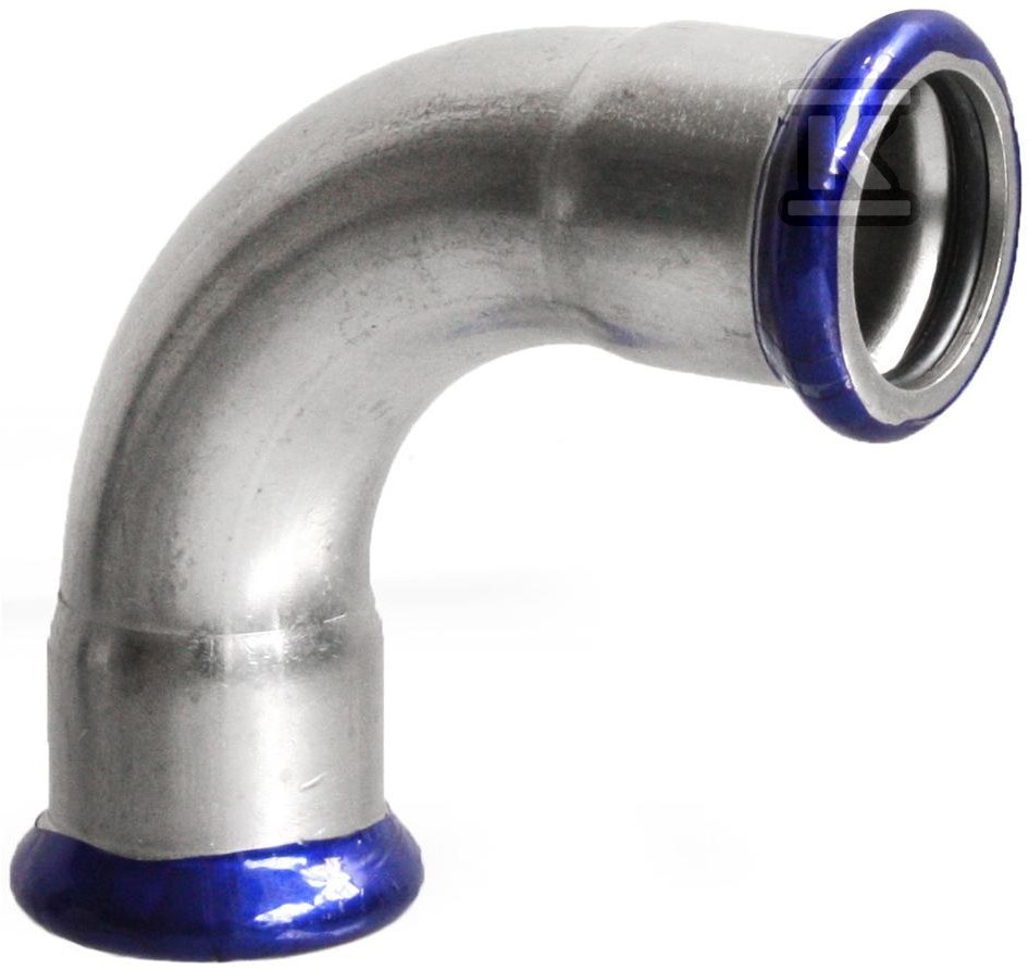 Kolano dwukielichowe 90°zapras. 108×108 INOX STEEL IZ2K90-108 - obrazek 1