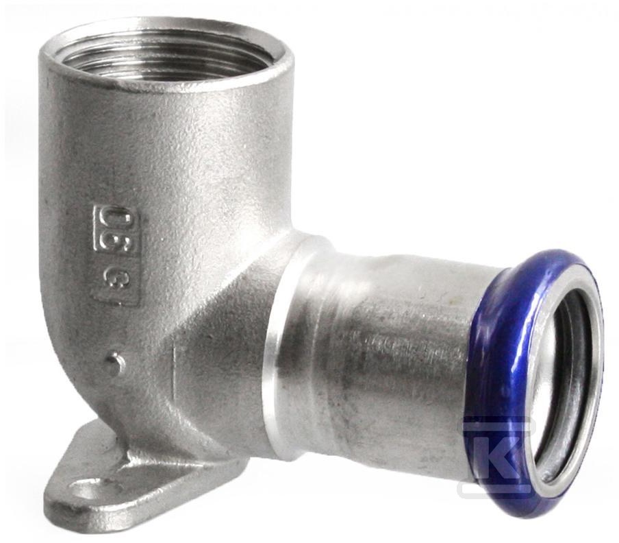 Kolano mocujące 90°GW 15-G 1/2" INOX STEEL IZKWL1512 - obrazek 1
