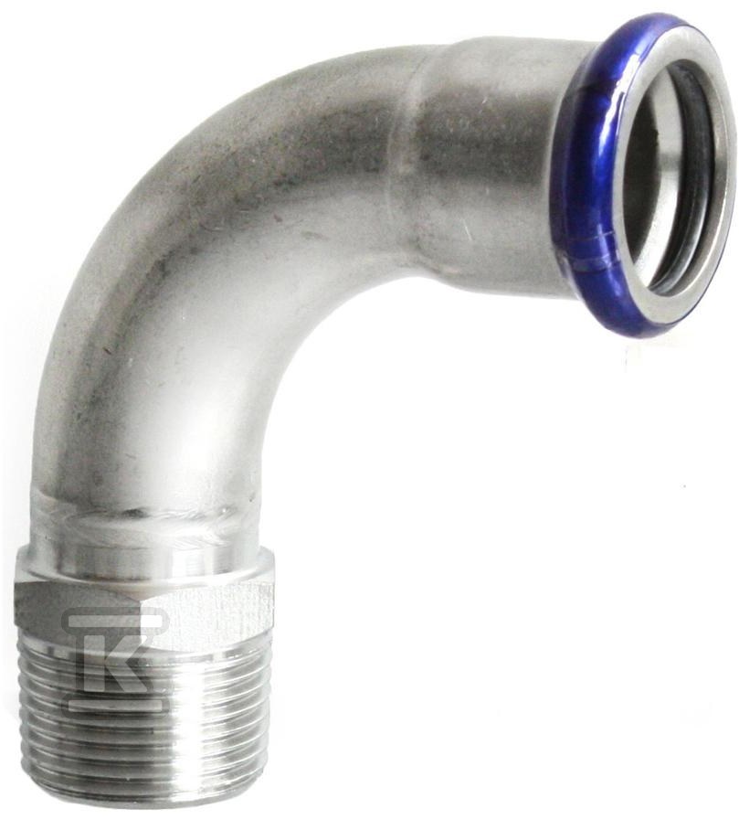 Kolano 90° końcówka zaprasowywana GZ 18×R 1/2" INOX STEEL IZKZ-1812 - obrazek 1