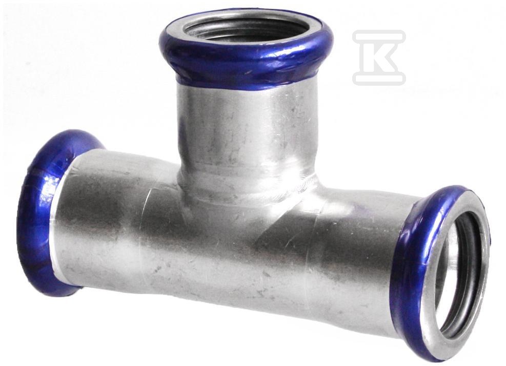Trójnik równoprzelotowy zapras. 108×108×108 INOX STEEL IZT-108 - obrazek 1