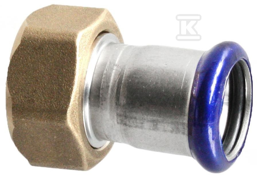 Półśrubunek uszcz. płaskie GW zapras. 15×G 3/4" INOX STEEL IZZPS-1534 - obrazek 1