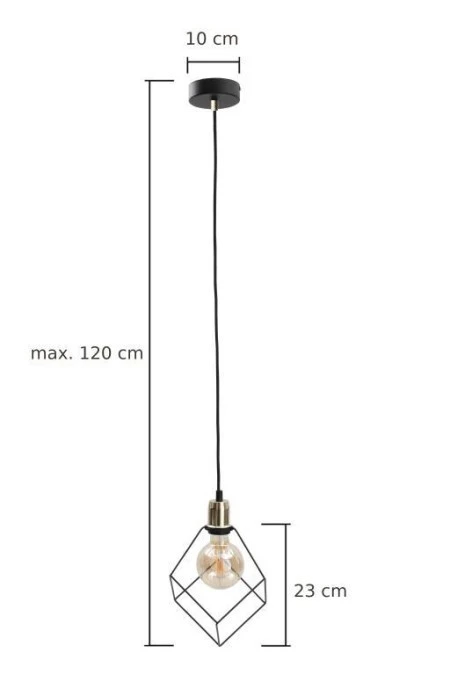 Lampa wisząca loftowa 1xE27 RUBEN GOLD - obrazek 2
