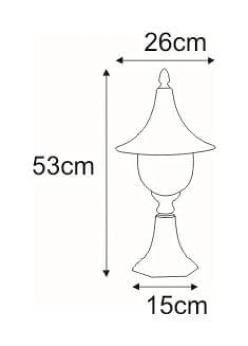 Lampa zewnętrzna Boston na E27, latarenka stojąca do oświetlenia ścieżek ogrodowych, czarna K‑8133 CZARNY Kaja Lighting - obrazek 2