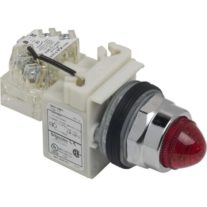 Lampka podświetlająca, Harmony 9001K, 120VAC, 30 mm, typ K, +opcje, 9001KT1R9 - obrazek 1