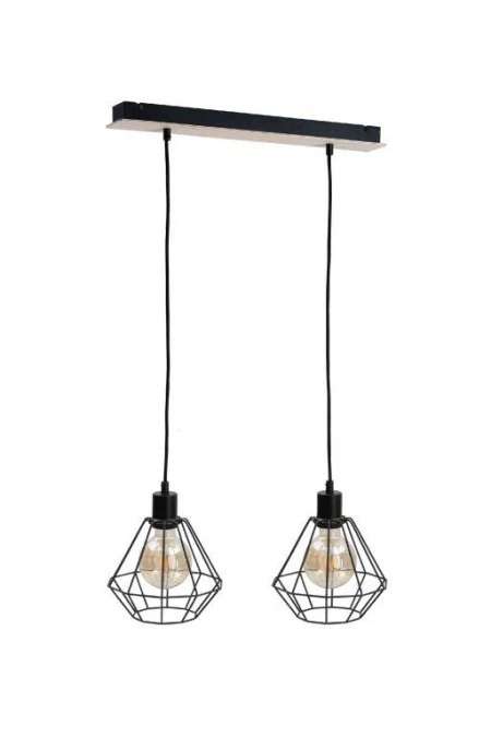 Lampa wisząca loftowa 2xE27 ATWOOD - obrazek 1