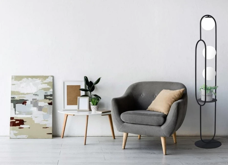 Lampa podłogowa dekoracyjna z półką z serii FINESTRA K‑4963 Kaja Lighting - obrazek 3