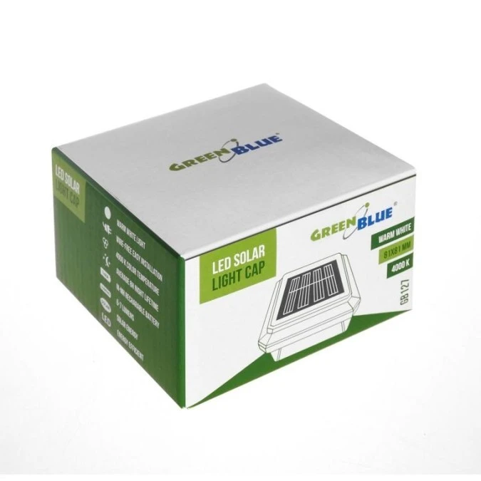 Lampa solarna na słupek LED 80*80 Greenblue GB127 ‑ daszek kopertowy GB127 - obrazek 3