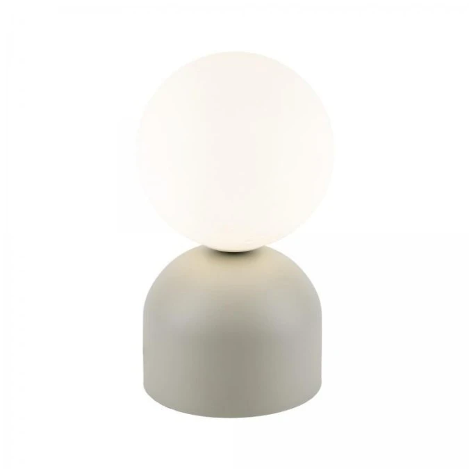 Lampka nocna MIKI BEIGE do sypialni w stylu skandynawskim, szklany klosz na G9 16038 TK Lighting - obrazek 3