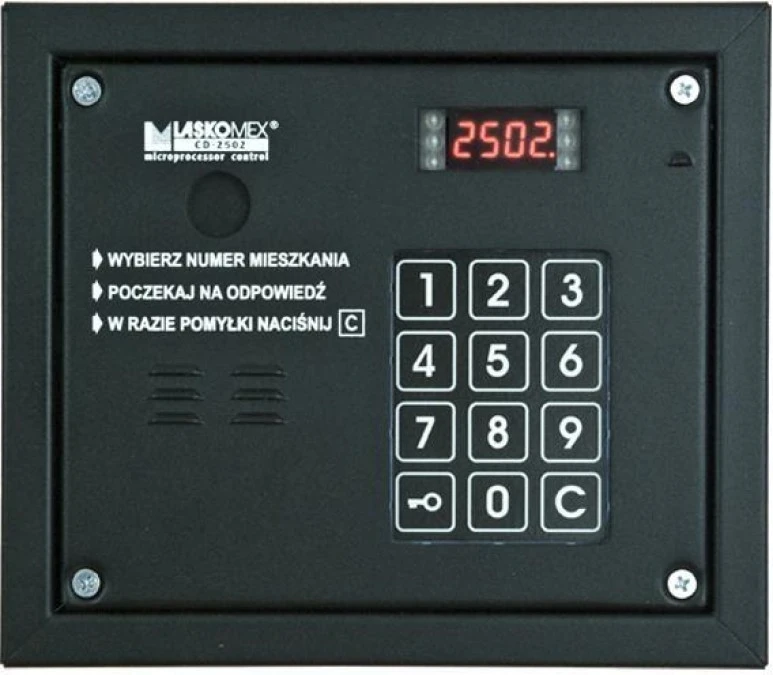 Laskomex CP‑2503R czarna Panel audio z czytnikiem kluczy RFID - obrazek 2