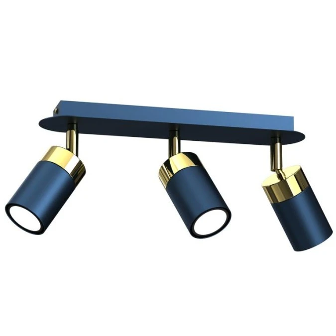 Lampa sufitowa JOKER NAVY BLUE/GOLD 3xGU10 MLP7724 Milagro - obrazek 1